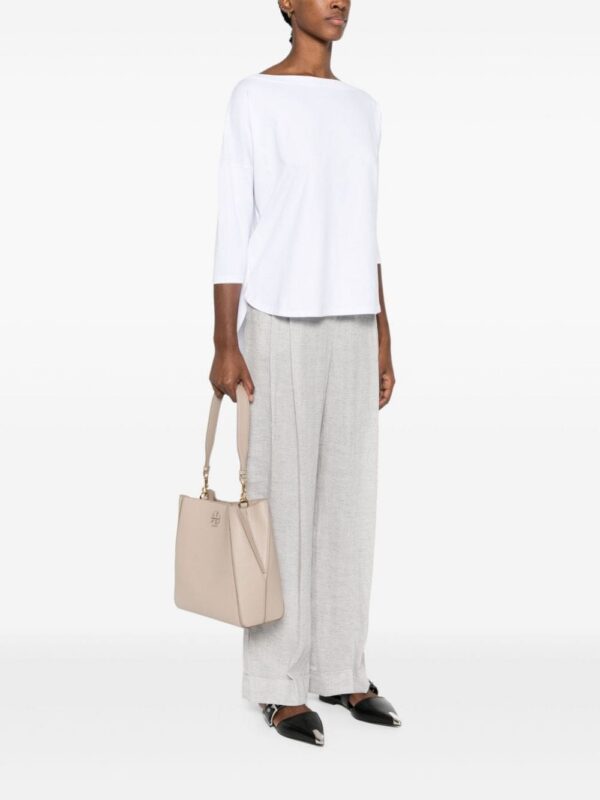 Tory Burch McGraw logo-embossed leather tote bag