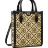Tory Burch mini T Monogram raffia bag