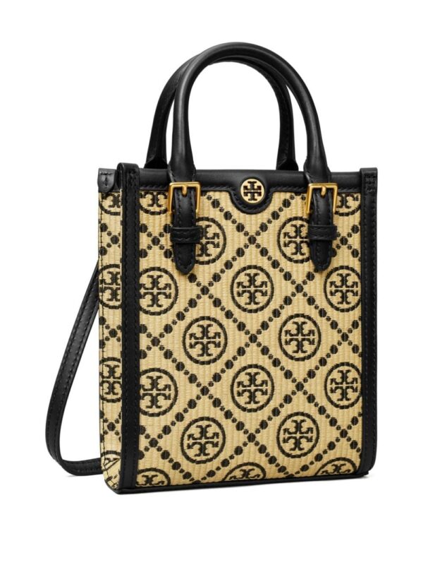 Tory Burch mini T Monogram raffia bag