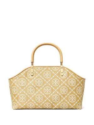 23928746_53948247_1000.jpg Tory Burch small monogram-jacquard raffia tote bag