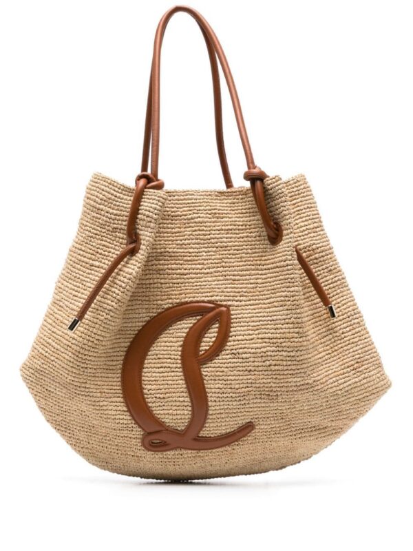 Christian Louboutin By My Side raffia shoulder bag