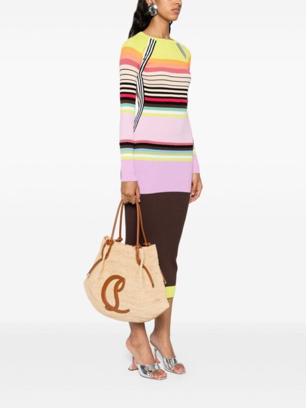 Christian Louboutin By My Side raffia shoulder bag