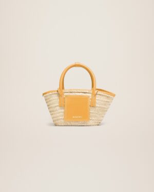 Jacquemus Le petit panier Soli  Raphia beach basket bag.