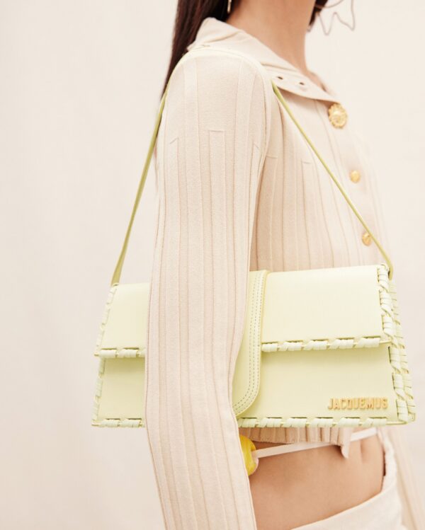 Jacquemus Le Bambino long lacet  Long laced flap bag.