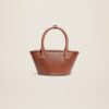 Jacquemus Le petit panier Soli cuir  Mini leather beach basket bag.