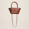 Jacquemus Le petit panier Soli cuir  Mini leather beach basket bag.