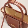 Jacquemus Le petit panier Soli cuir  Mini leather beach basket bag.
