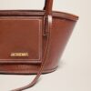 Jacquemus Le petit panier Soli cuir  Mini leather beach basket bag.