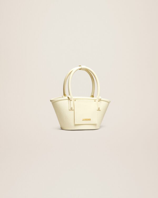 Jacquemus Le petit panier Soli cuir  Mini leather beach basket bag
