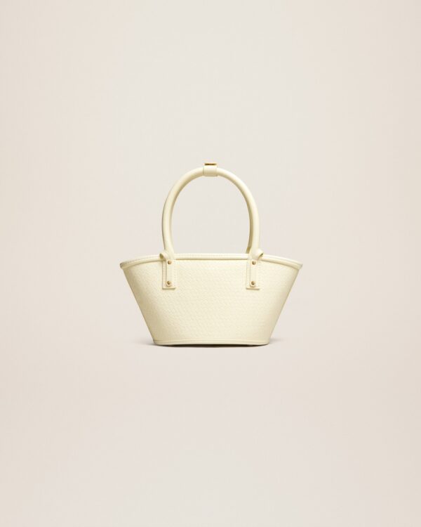 Jacquemus Le petit panier Soli cuir  Mini leather beach basket bag
