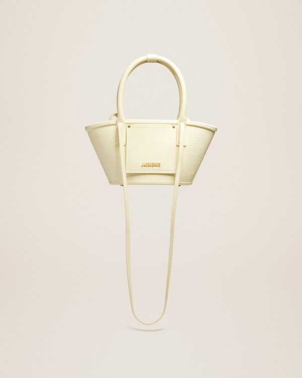 Jacquemus Le petit panier Soli cuir  Mini leather beach basket bag
