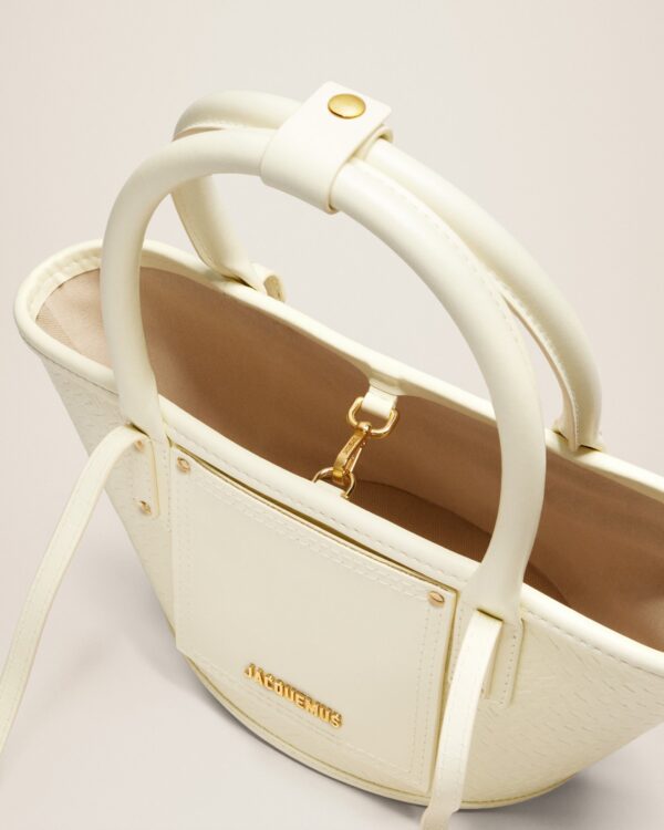 Jacquemus Le petit panier Soli cuir  Mini leather beach basket bag