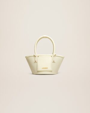 Jacquemus Le petit panier Soli cuir  Mini leather beach basket bag