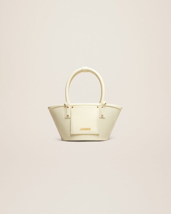 Jacquemus Le petit panier Soli cuir  Mini leather beach basket bag