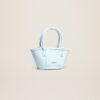 Jacquemus Le petit panier Soli cuir  Mini leather beach basket bag.