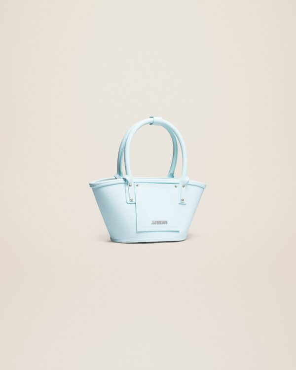 Jacquemus Le petit panier Soli cuir  Mini leather beach basket bag.