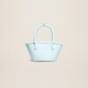 Jacquemus Le petit panier Soli cuir  Mini leather beach basket bag.