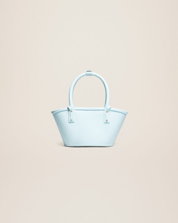 Jacquemus Le petit panier Soli cuir  Mini leather beach basket bag.