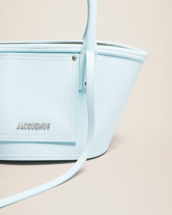 Jacquemus Le petit panier Soli cuir  Mini leather beach basket bag.