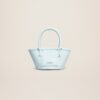 Jacquemus Le petit panier Soli cuir  Mini leather beach basket bag.