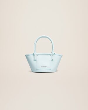 Jacquemus Le petit panier Soli cuir  Mini leather beach basket bag.