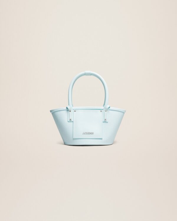 Jacquemus Le petit panier Soli cuir  Mini leather beach basket bag.