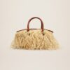 Jacquemus Le panier Soli Raphia  Raphia beach basket bag.