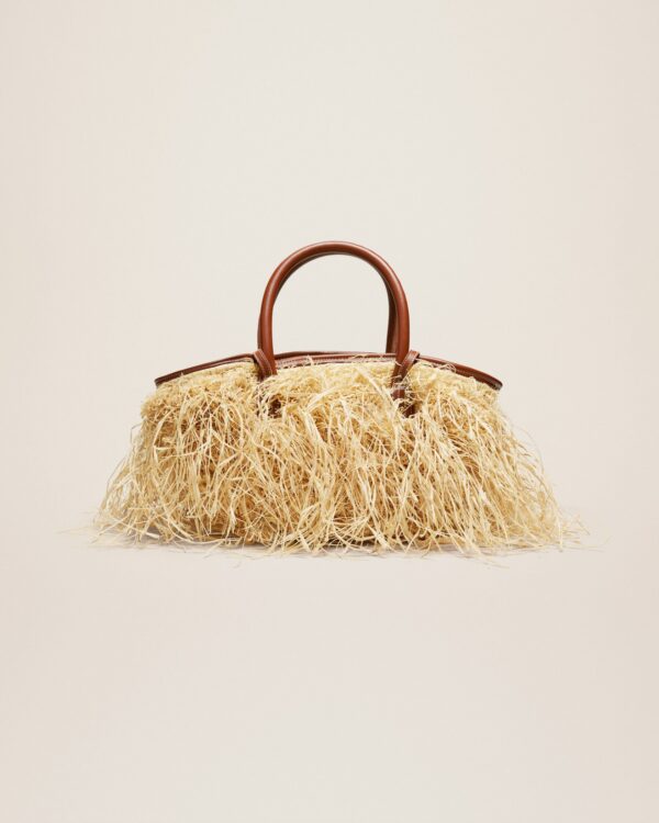 Jacquemus Le panier Soli Raphia  Raphia beach basket bag.