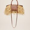 Jacquemus Le panier Soli Raphia  Raphia beach basket bag.