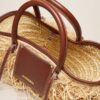 Jacquemus Le panier Soli Raphia  Raphia beach basket bag.