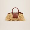 Jacquemus Le panier Soli Raphia  Raphia beach basket bag.
