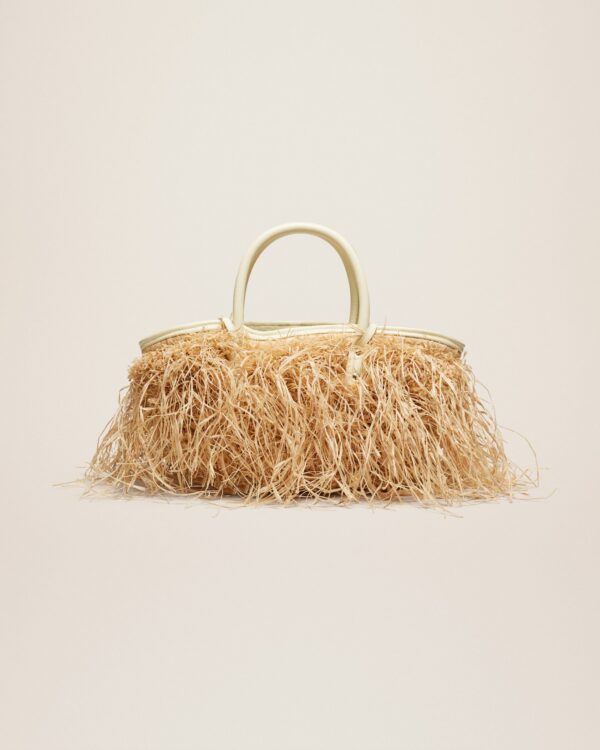 Jacquemus Le panier Soli Raphia  Raphia beach basket bag.