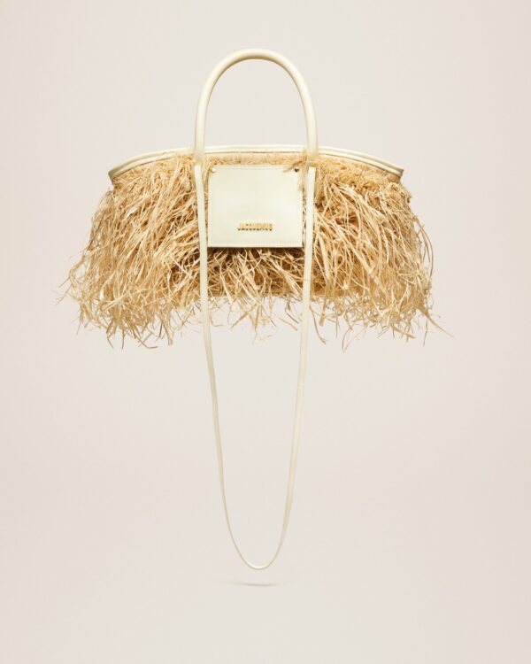 Jacquemus Le panier Soli Raphia  Raphia beach basket bag.