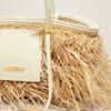 Jacquemus Le panier Soli Raphia  Raphia beach basket bag.