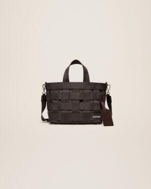 23E235BA084-3123-880_1_main.jpg Jacquemus Le cabas Gros Grain Grosgrain tote bag.