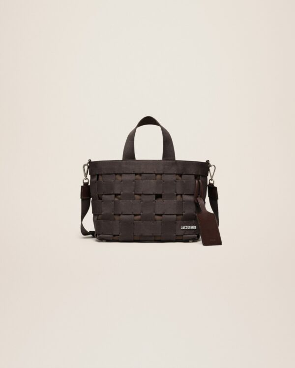 23E235BA084-3123-880_1_main.jpg Jacquemus Le cabas Gros Grain Grosgrain tote bag.
