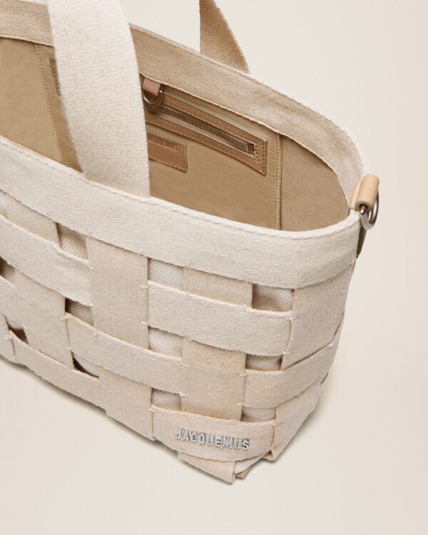 23E235BA084-3124-140_14.jpg Jacquemus Le cabas Gros Grain Grosgrain tote bag.