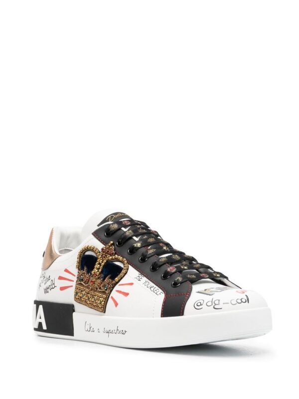 13516120_41362887_1000_ad1ae69a-aab8-406c-ba1b-aabe4522ffef.jpg Dolce & Gabbana Portofino patch-detail leather sneakers