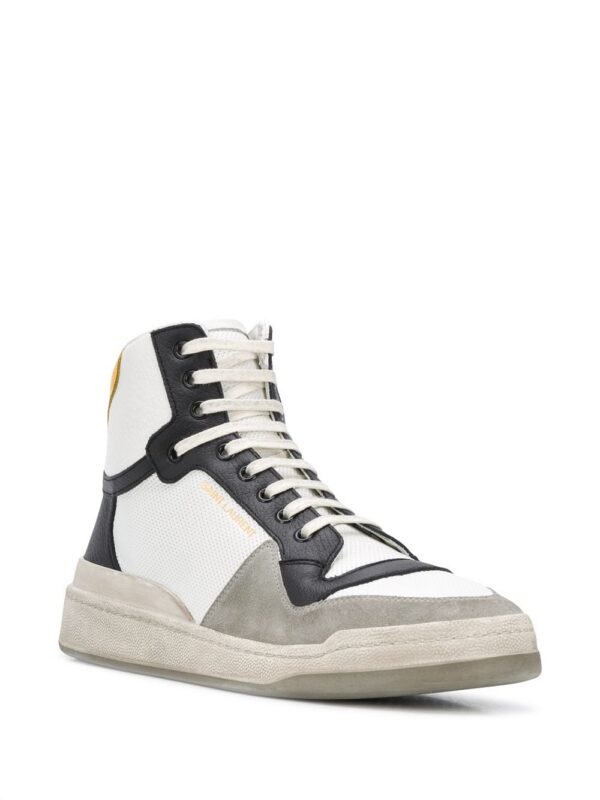 15222111_27740558_1000.jpg Saint Laurent panelled high-top sneakers