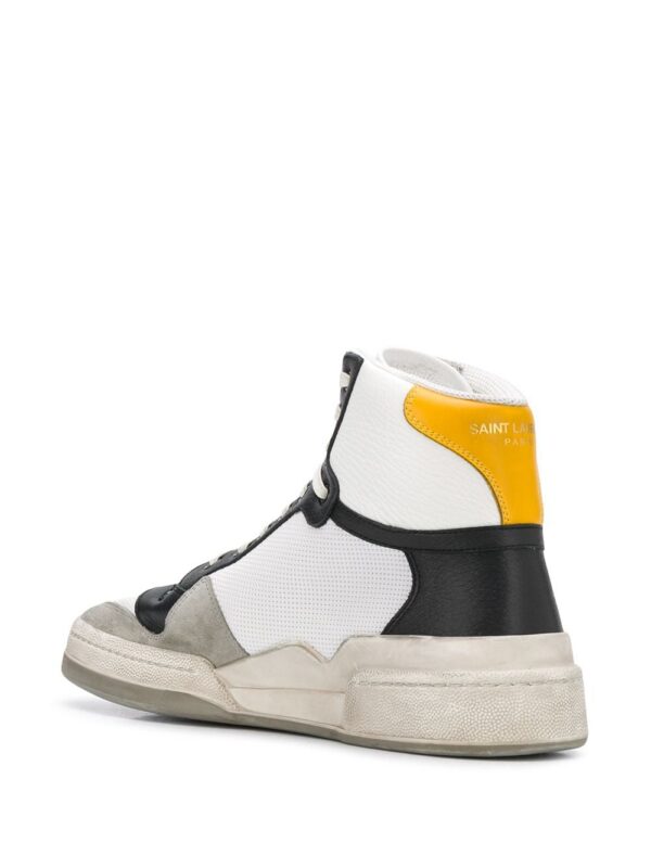 15222111_27740559_1000.jpg Saint Laurent panelled high-top sneakers