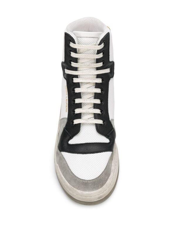15222111_27740560_1000.jpg Saint Laurent panelled high-top sneakers