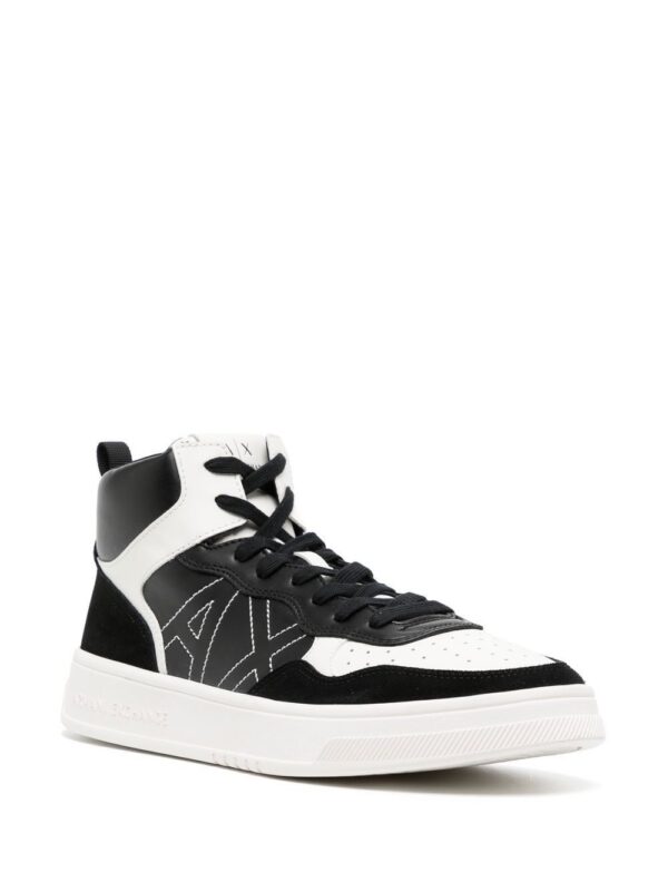 18870584_42339914_1000.jpg Armani Exchange two-tone high-top sneakers