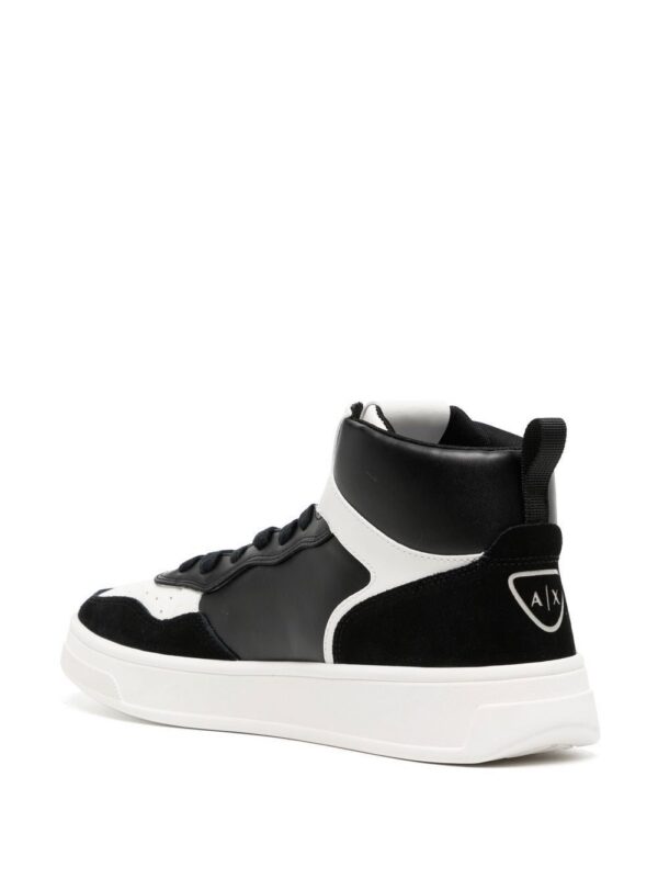 18870584_42341094_1000.jpg Armani Exchange two-tone high-top sneakers