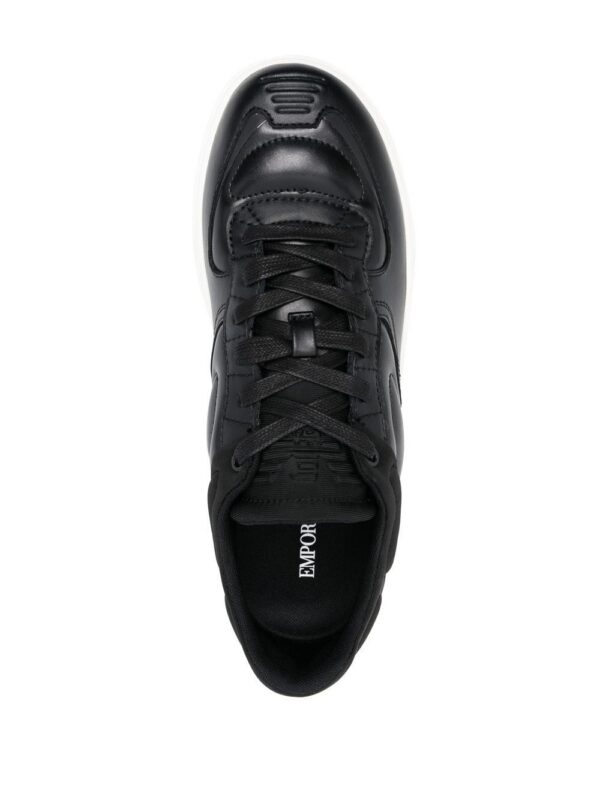 Emporio Armani quilted hybrid lace-up sneakers