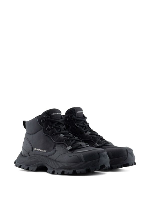 Emporio Armani ripstop-texture mesh-panelled sneakers