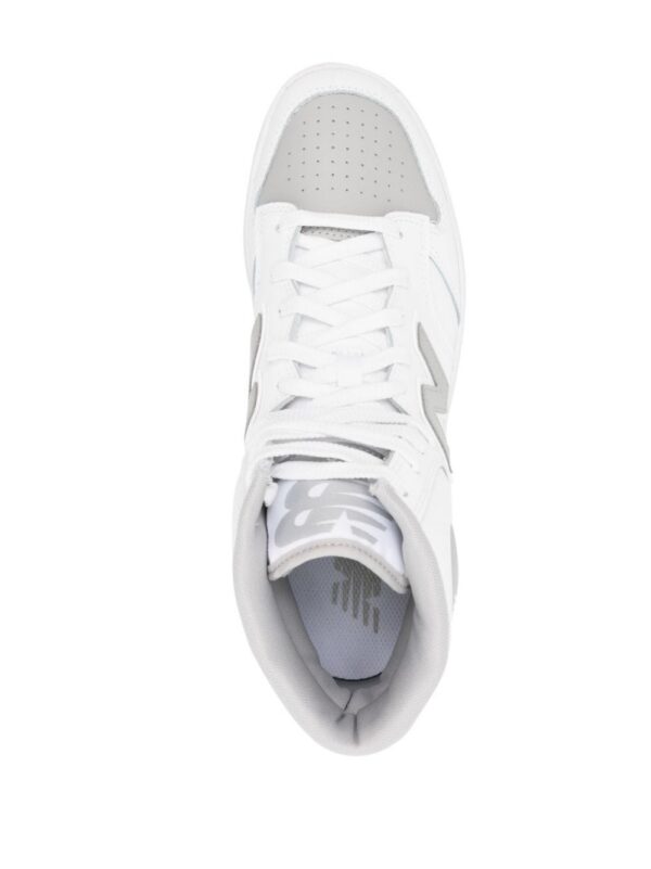 New Balance logo-patch leather sneakers