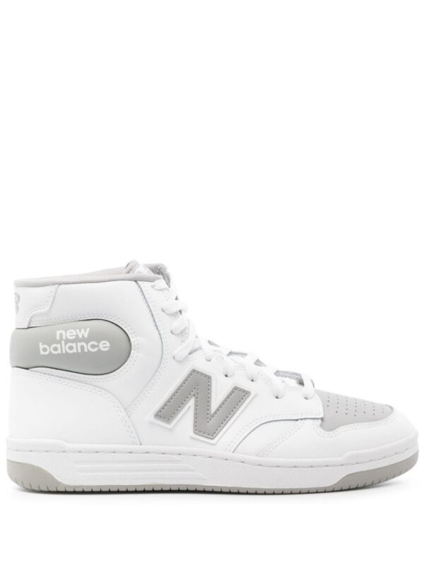 New Balance logo-patch leather sneakers