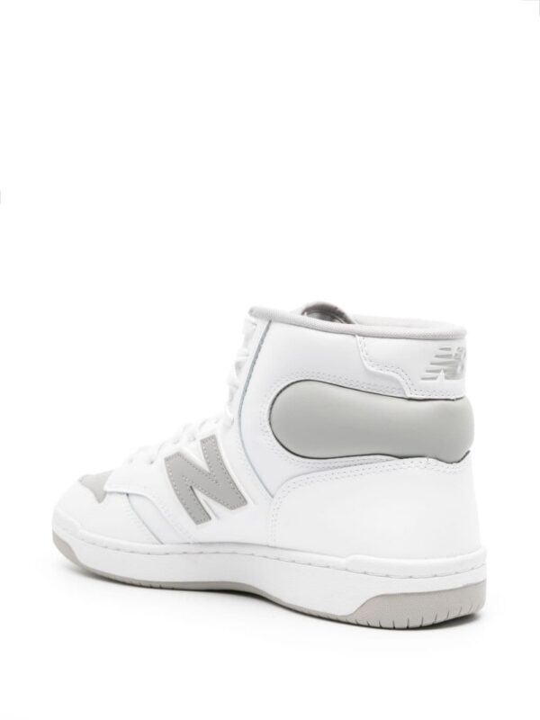 New Balance logo-patch leather sneakers