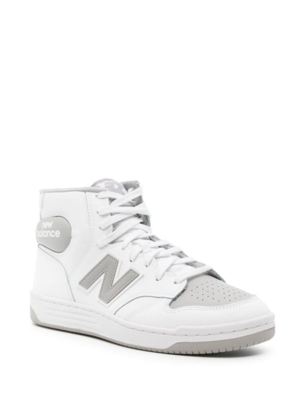 New Balance logo-patch leather sneakers