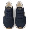 Prada triangle-logo suede sneakers